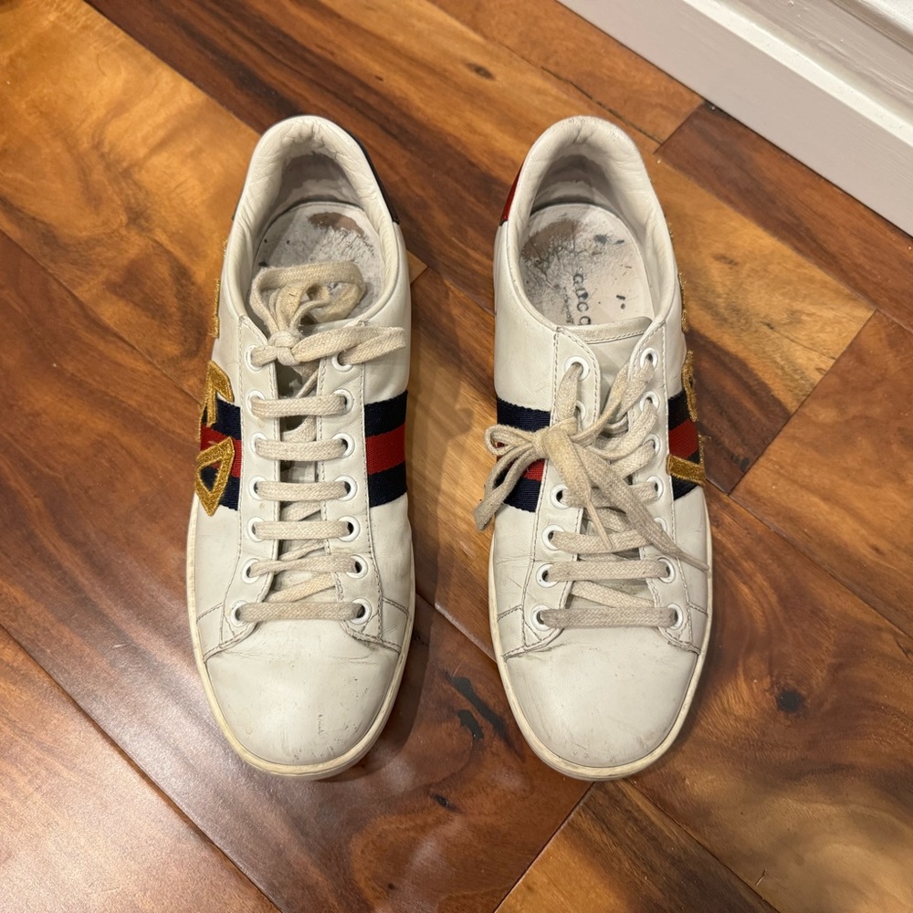white gucci loved sneakers
